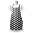 thumbnail image 3 of Abstract Apron, Continuous Modern Swirl Ornamental Halftone Background Engraving Like, Unisex Kitchen Bib with Adjustable Neck for Cooking Gardening, Adult Size, Charcoal Grey and White, by Ambesonne, 3 of 4