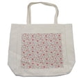 thumbnail image 1 of Candy Cane Shopping Bag, Sugary Treats of New Year Celebrations Pattern of Holiday Food, Eco-Friendly Reusable Bag for Groceries Beach and More, 15.5" X 14.5", Cream, by Ambesonne, 1 of 2