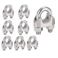 thumbnail image 1 of M8 Cable Ties U-bolt Cable Clip 304 Stainless Steel Cable Clamp Saddle Wire Rope Clips For Clothes Drying Rack Outdoor10pcs, 1 of 4