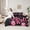 Black Pink, variant on Manfei Black Girl 7-Piece Twin Bedding Sets,Kawaii Princess Bedding Comforter Set,Colorful Stars Breathable Sheet Sets,Super Cozy Glitter Room Decoration,Reversible