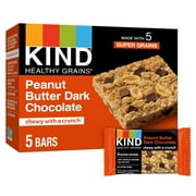 Kind Healthy Grains Bars, Peanut Butter Dark Chocolate, Non Gmo, Gluten Free, 1.2 Oz, 5 Count