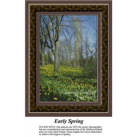 Spring Counted Cross Stitch Pattern | Early Spring (Pattern Only, You Provide The Floss and Fabric)