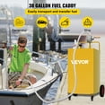 thumbnail image 2 of VEVOR 30 Gallons Panier à Carburant, Réservoir de Stockage d'Essence et 4 Roues, avec Pompe de Transfert Manuelle, Contenant pour Carburant Essence Diesel, 2 of 9