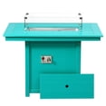 thumbnail image 2 of WestinTrends Helios 46" Modern Outdoor Patio Gas Propane Rectangular Fire Pit Table (Rocks Not Included), Turquoise, 2 of 14