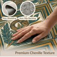 thumbnail image 6 of ODIKA 2'x3' Washable Accent Rug Pet Friendly, Bedside Mat Tropical Jungle With Vintage Striped Geometric Trim Snake Boho Refined for Bedroom, Nursery, RV, 6 of 7