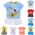 thumbnail image 2 of YUEHUA Kids Clothes Boys Size 7-8 Outfits Sets Summer Breathable Relaxed Regular Fit Locomotive Pattern Soft Lightweight Fabric 3t 4t 5t Boys Clothes Kids Shorts Set Cotton 2 Piece Clothing, 2 of 3
