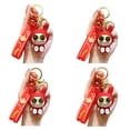 thumbnail image 4 of LLavero de conejo esmerilado, llavero delicado rojo acrílico, colgante moderno hecho a mano, accesorios, buena suerte, regalos de Año Nuevo Ropa, zapatos y accesorios Miscelánea tipo 4 17CM Minnieouse AP014290-04, 4 of 6