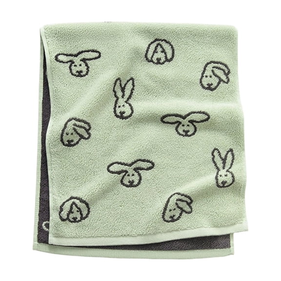 SLYNSHome Easter Hand Towels Easter Bunny Dish Towels Green Rabbit Kitchen Dish Clothes for Bathroom Holiday Spring Decoration