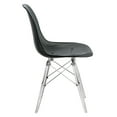 thumbnail image 3 of Dover Molded Side Chair with Acrylic Base - Transparent Black, 3 of 8