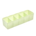 thumbnail image 1 of Diseño fresco Cajón de plástico Organizador Corbata Sujetador Calcetines Contenedor de almacenamiento Divisor multipropósito Cajas de Almacenamiento y organización del hogar verde 6*26.5*8 cm Bearachild HA0024-02B, 1 of 6