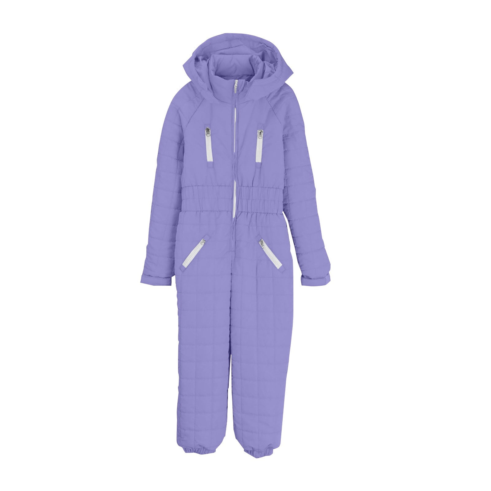 Mercatoo Hooded Ski Jumpsuit for Girls Boys Full Zip One Piece Quilted Snowsuit Teens Kids Elastic Cuffs Winter Warm Onesi𝗲 Outerwear