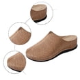 thumbnail image 7 of HTHLVMD Women's Embossed Mules, Closed Toe Slip On Shoes, Home Casual Shoes, Retro Leather Shoes, Closed Toe Clogs for Women Slip-On Mules: Comfortable Women's Mule & Clog, Light Brown 8, 7 of 7