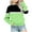 Green, variant on Vunhao Little Girls Sweatshirts, Crewneck Printed Long Sleeve without Hood Pullover Hoodies Tops on Sale White Size 7-8 T
