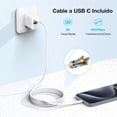 thumbnail image 2 of 1 Hora 2 Paquete Cargador USB C Carga Rapida con Cable, 2 Puertos Cubo Cargador Tipo C PD 20W+USB A, 2 of 8