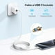 thumbnail image 2 of 1 Hora 2 Paquete Cargador USB C Carga Rapida con Cable, 2 Puertos Cubo Cargador Tipo C PD 20W+USB A, 2 of 8