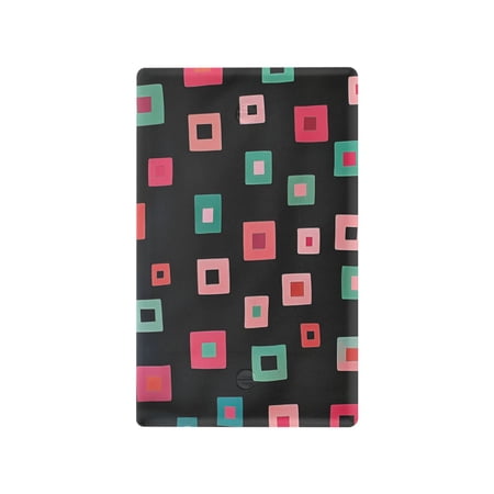Yayeee Blank Wall Plate Cover 1-Gang 4.5"x2.7" Home Unused Decorative Outlet, Red Block Pattern