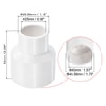thumbnail image 2 of Uxcell 40mm to 25mm ID PVC Reducer Pipe Fitting Straight Adapter Connector, White 8 Pack, 2 of 6