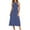 Dark Blue, variant on Women’s Halter Neck A-Line Midi Dress Sleeveless Tie Waist Casual Summer Vacation Dress