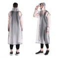 thumbnail image 2 of YUHAOTIN Poncho Mens and Womens Protective Jacket Fashion Mountaineering Fishing Transparent Zipper Thickened Self Raincoat Rain Poncho Men Camo Raincoats, 2 of 3