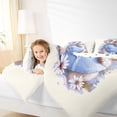 thumbnail image 3 of Homewish Kawaii Maltese Dog Twin Comforter Sets,Cute Flowers Bedding Set,Blue Bowknot Heart Decor,Polkadot Reversible,2 Pieces,1 Comforter and 1 Pillowcase, 3 of 7