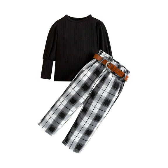 Sngxgn Baby Girls' Toddler 2-piece Sweatshirt and Jogger Set(B,120)