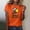 Orange, variant on Graphic Tees for Women Casual Short Sleeve Graphic Print Tee for Everyday Wear Comfortable Crew Neck Top for Women’s Wardrobe Pink L