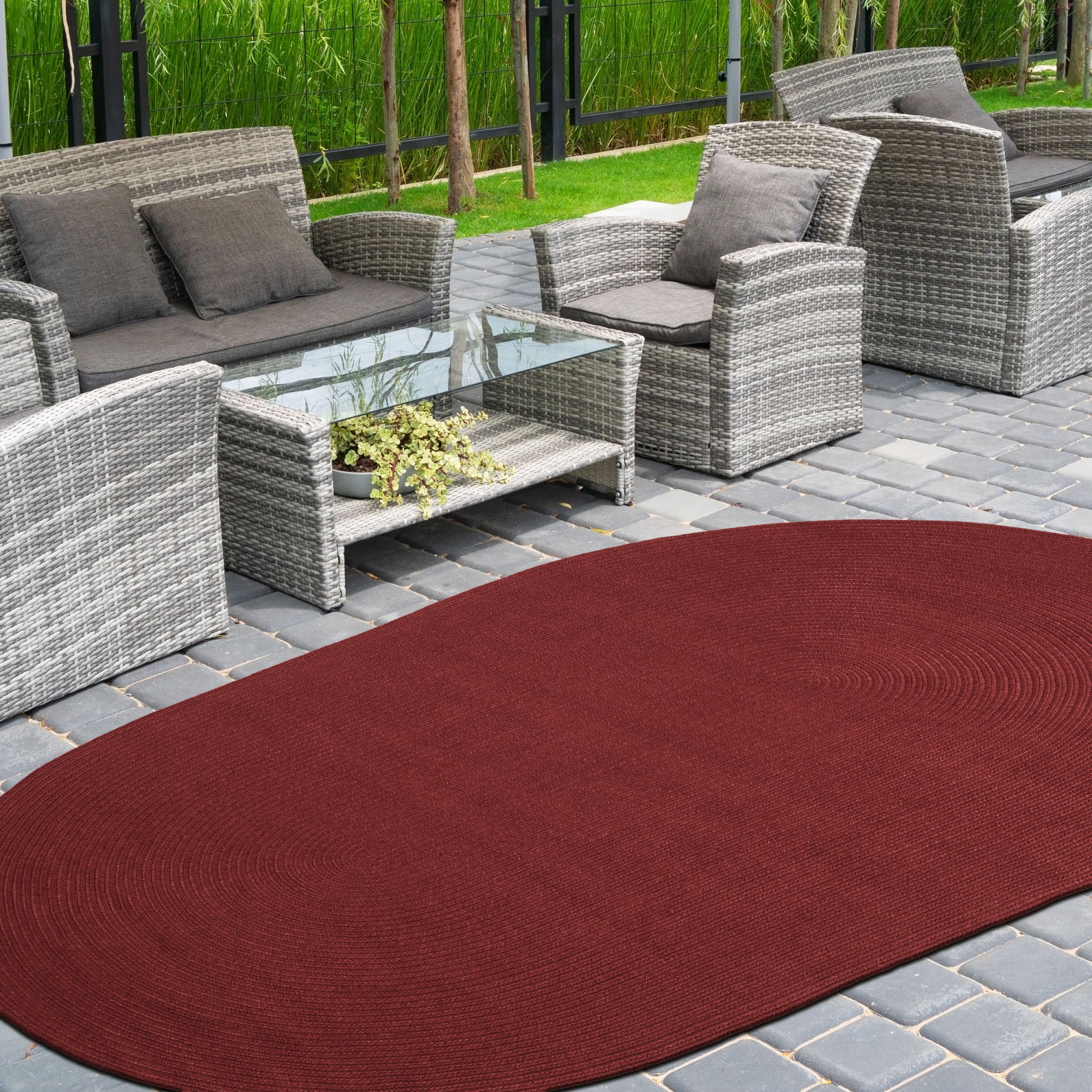 Superior Braided Indoor/ Outdoor Area Rug, 4' x 6', Slate