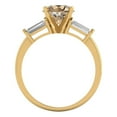 thumbnail image 4 of Three-Stone Engagement Ring for Women - 2ct Yellow Moissanite in 18K Yellow Gold Promise Ring, 4 of 6