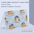 thumbnail image 3 of Yayeee Toggle Light Switch Wall Plate 2-Gang 4.56"x4.48" Decorative Outlet Cover, Blueberry Pancake Pattern, 3 of 7
