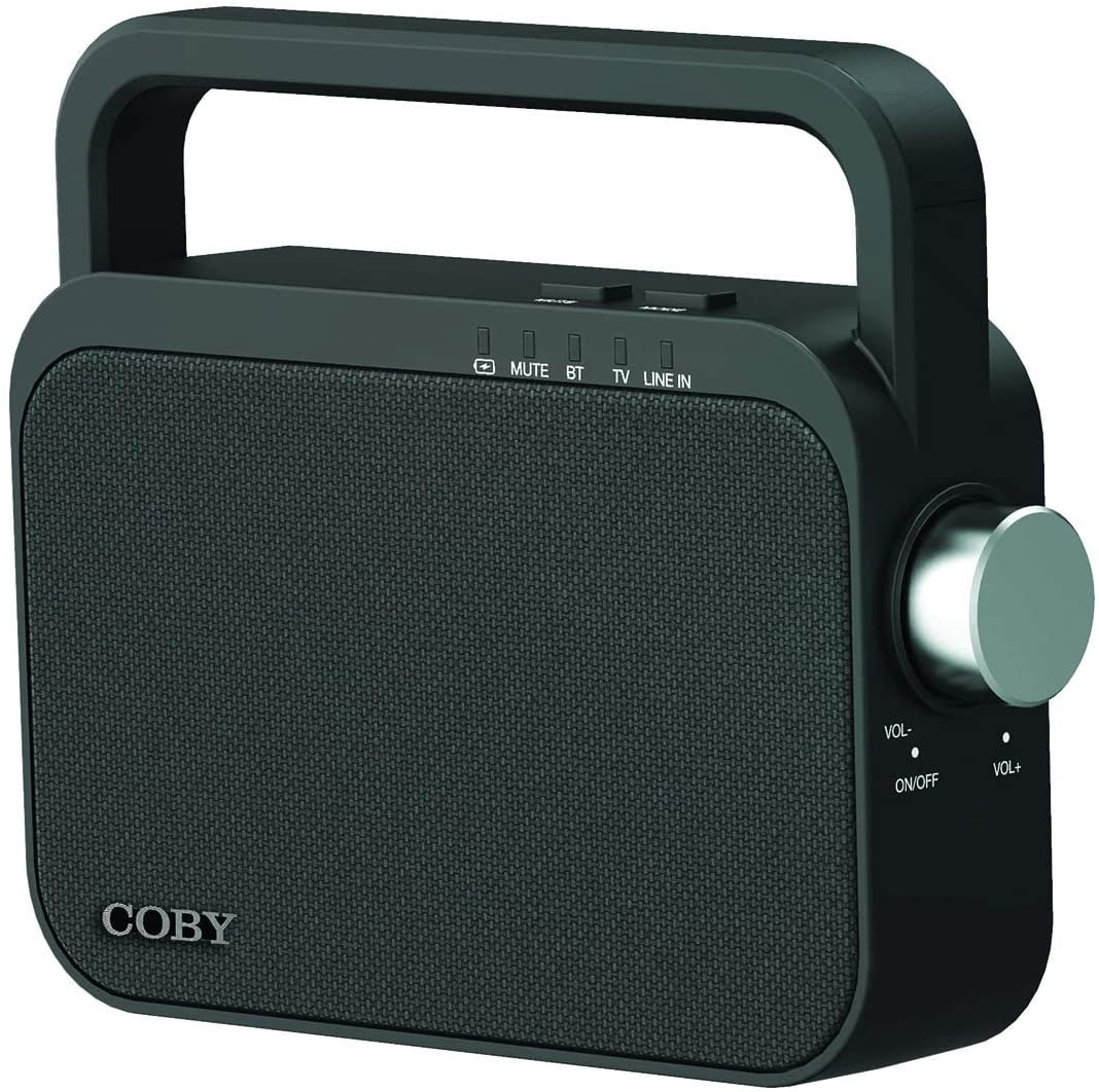 COBY Digital Hearing Amplifier for Seniors Wireless TV Listening Assistance Bluetooth Portable Speaker, Black, CSTV130