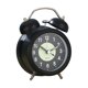 thumbnail image 2 of Reloj despertador analógico con dos campanas y luz nocturna, temporizador decorativo y fuerte. Negro, 2 of 9