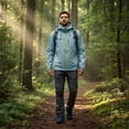 thumbnail image 5 of Yungyresw Windbreaker Jacket Windproof Coat Hooded Full Zipper Lightweight Hooded Outdoor Jacket for Hiking Camping, 5 of 6