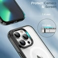 thumbnail image 6 of JETech Magnetic Case for iPhone 14 Pro Max 6.7-Inch Compatible with MagSafe Wireless Charging, Shockproof Phone Bumper Cover, Anti-Scratch Clear Back (Black), 6 of 7