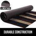 thumbnail image 6 of GORILLA GRIP Striped Doormat, Thick Bristle Door Mat Catches Dirt from Shoes, 24x16, Black Brown Beige, 6 of 9