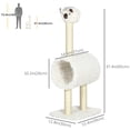 thumbnail image 3 of PawHut 37.4" Cat Tree, Alpaca-shaped Kitty Activity Center, Cat Climbing Toy with Tunnel Sisal Scratching Post, Cream, 3 of 10