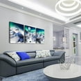 thumbnail image 2 of Canvas Wall Art For Living Room Farmhouse Wall Decor Art For Bedroom Office Wall Decoration Abstract Mountain Wall Pictures Blue Auroral Scenery Paintings Prints Artwork Home Decor 3 Piece, 2 of 6