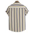 thumbnail image 4 of Camisas Para Hombre Manga Corta Hombres Verano Hawaii Solapa Top Impreso Cuello vuelto Tops sueltos Camisa de manga corta Casual Top (Yellow, L), 4 of 6