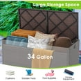 Tangkula 34 Gallon Outdoor Storage Bench with Seat Cushion, Patio Mix