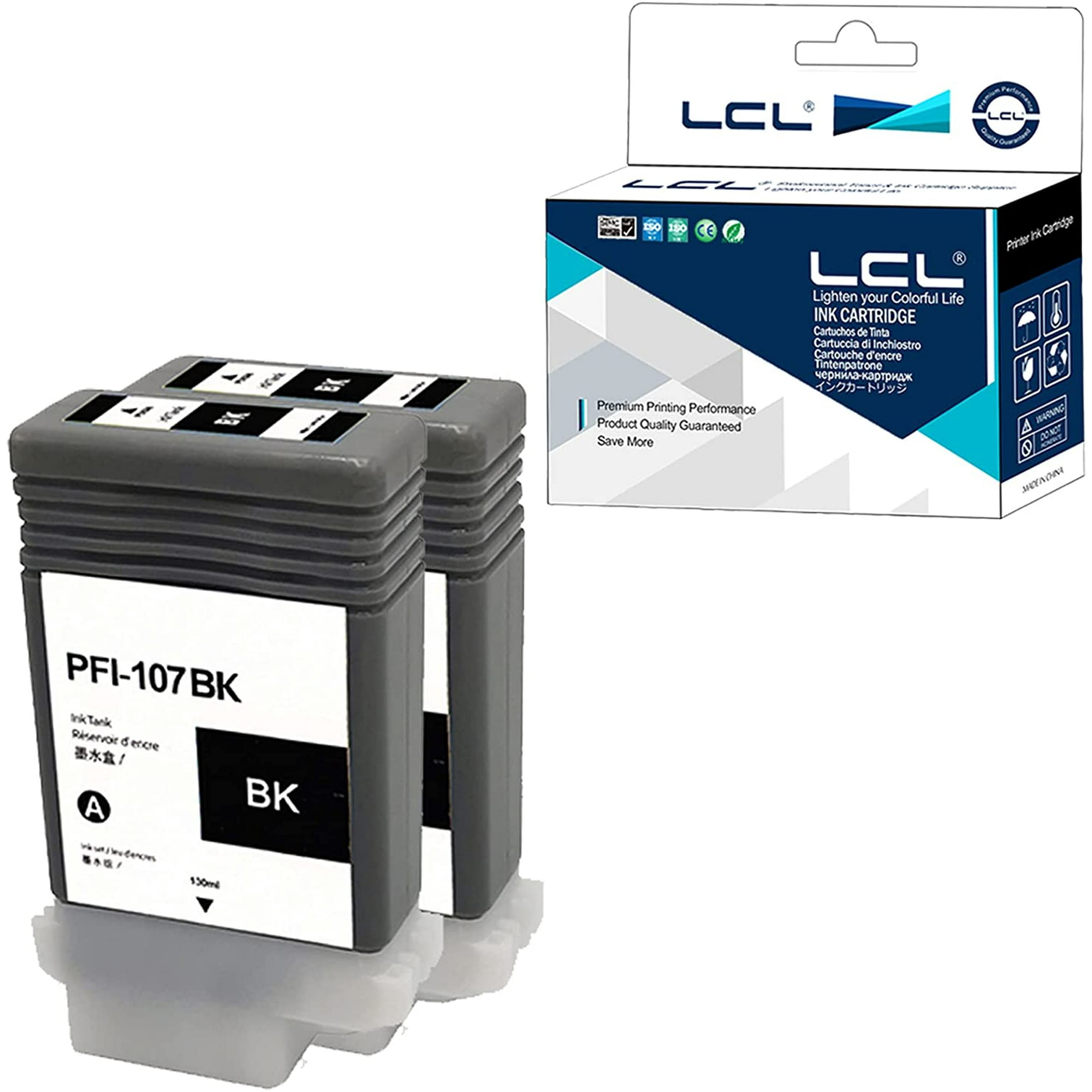 LCL Compatible for Canon PFI107 PFI-107 PFI107BK PFI-107BK