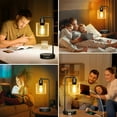 Neoglint Set of 2 Industrial Table Lamps, Black Touch Control 3Way