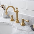 thumbnail image 4 of Water Creation Embassy 30" Single Brass Wash Stand in Satin Gold/White, 4 of 7