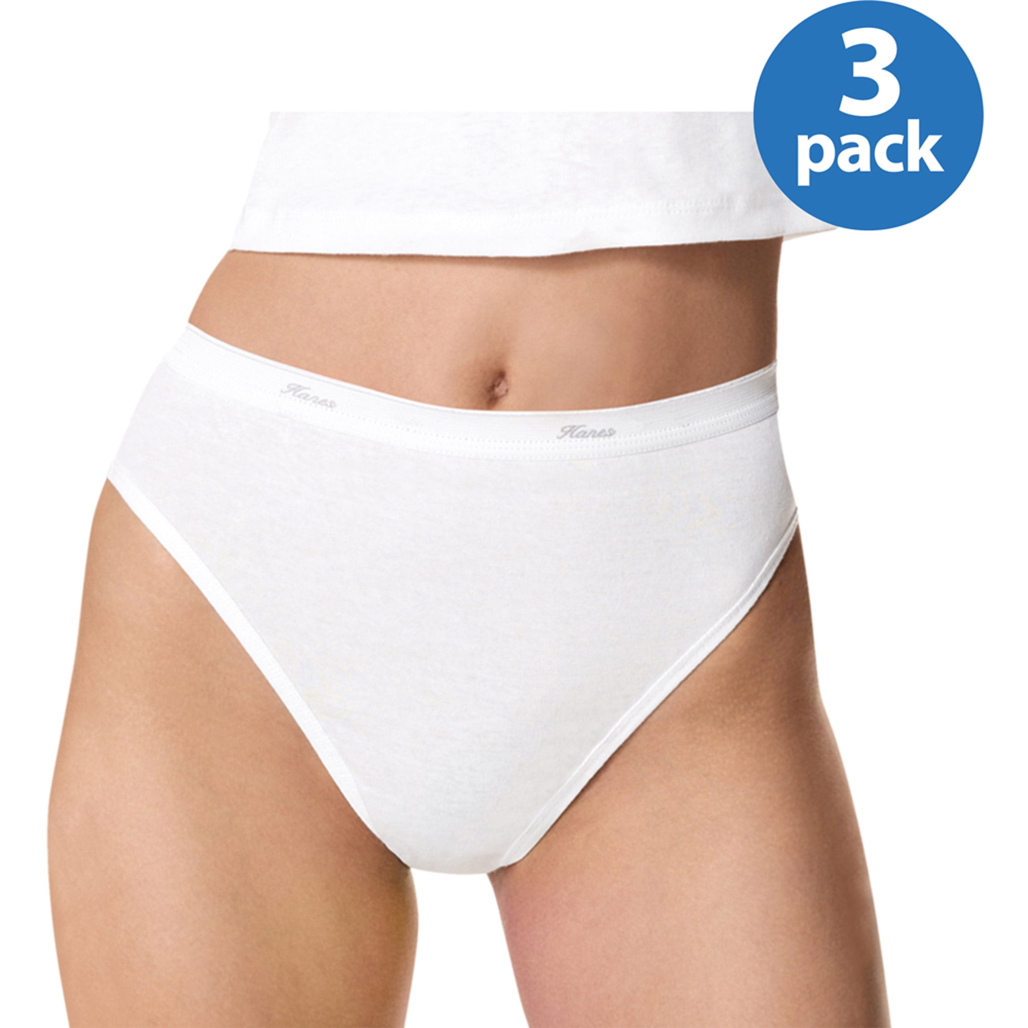 Hanes Women 3 Pack Hi Cuts Underwear 