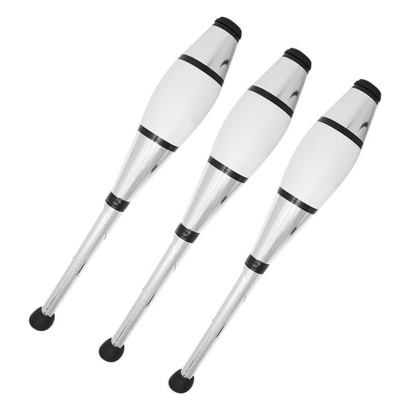 Zeekio Pegasus Juggling Club Set - Beginner to Pro - Set of 3 (All Silver)