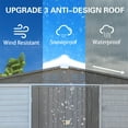 thumbnail image 2 of 10 ft.  x 8 ft.  Outdoor Iron & Solid Wood Tool Storage Shed with Two Doors and Windows, 2 of 7