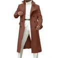 thumbnail image 3 of Langwyqu Autumn Fall Men Lapel Button Trenchcoat Male Solid Color Jacket Coat, 3 of 4