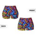 thumbnail image 6 of Yiaed Vintage Audio Cassettes Print Women's Athletic Shorts Running Shorts Sporty Short High Waisted Elastic Workout Shorts for Yoga Gym Running & Sports -X-Large, 6 of 8