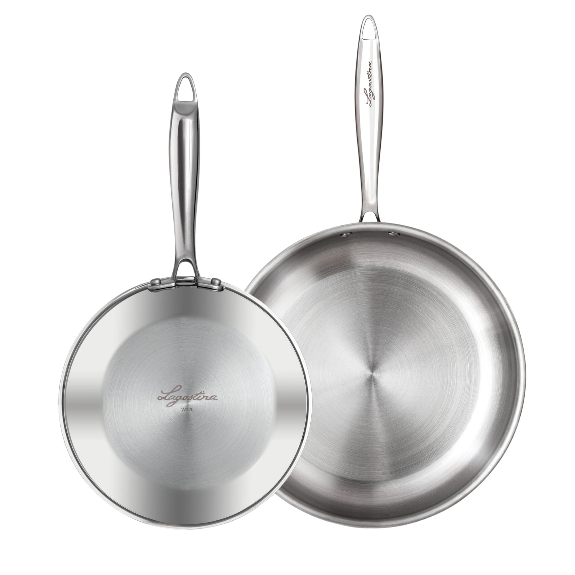 Lagostina 2-Pack Skillet Set (26cm/ 10 in and 30cm/ 12 in), 18/10