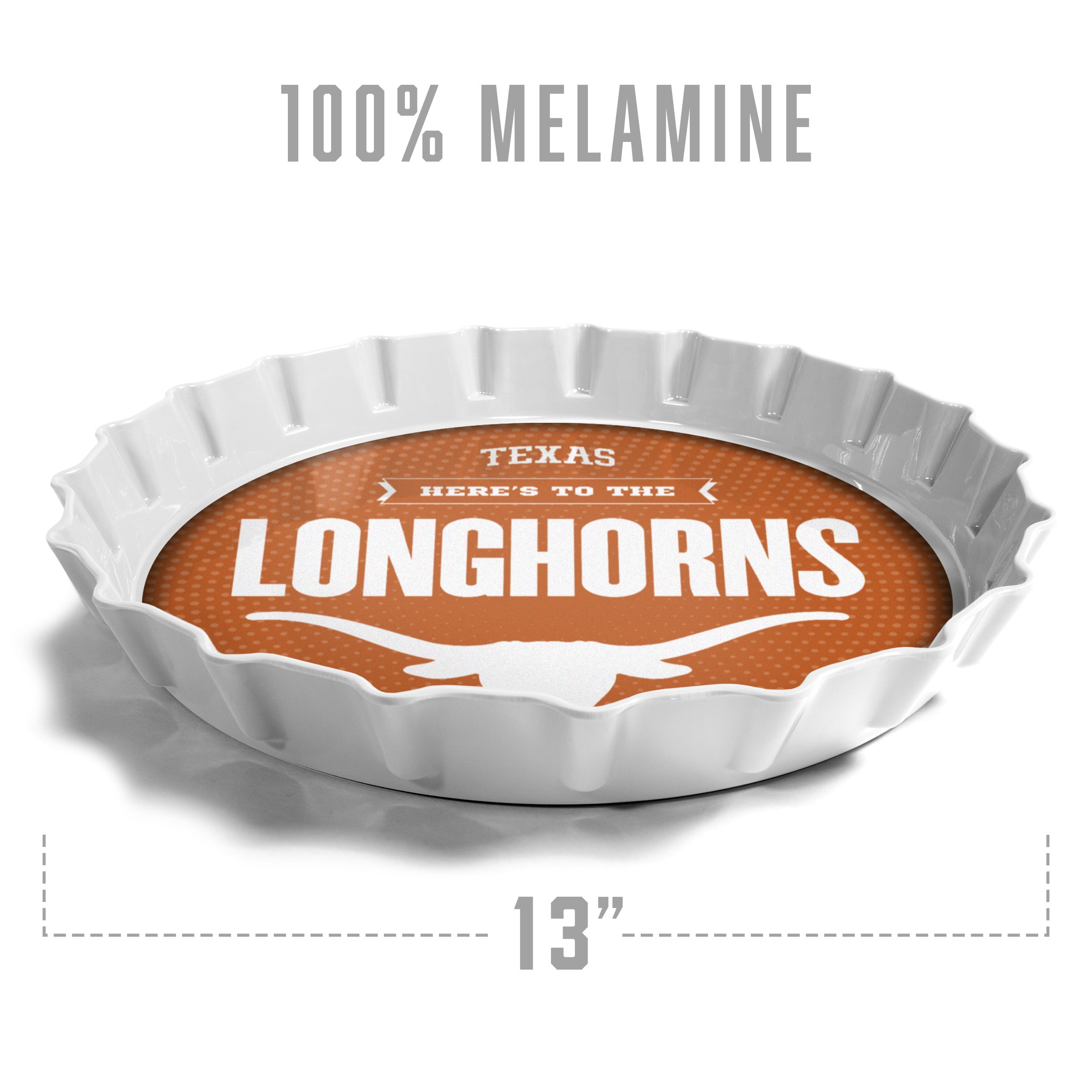 YouTheFan NCAA Texas Longhorns Bottle Cap Serving Tray