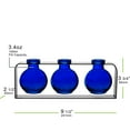 thumbnail image 5 of Couronne Co. Trivo Three Recycled Glass Vases with Metal Stand, Table Top Flower Vase Décor - Cobalt Blue, 5 of 5
