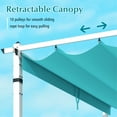 thumbnail image 6 of Gymax 12' x 10' Outdoor Pergola w/ Retractable Canopy Aluminum Frame Anchors Patio Turquoise, 6 of 10